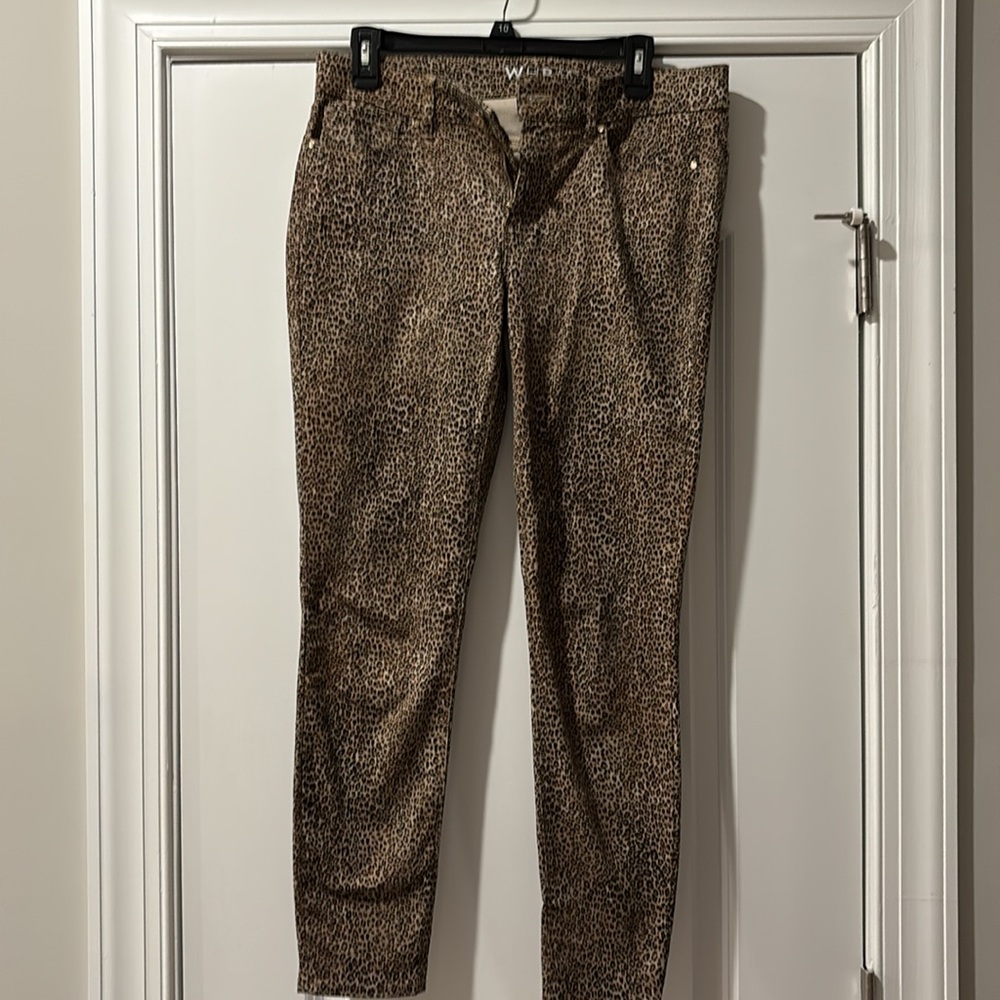 White House Black Market Leopard Print Skinny Pants
